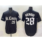 St. Louis Cardinals #28 Nolan Arenado Black Puhics 'Gothic Legacy Edition' Vapor Premier Limited Stitched Jersey