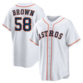 Houston Astros #58 Hunter Brown White Puhics Home Replica Jersey