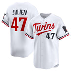 Minnesota Twins #47 Edouard Julien White Puhics Home Limited Player Jersey