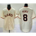San Francisco Giants #8 Hunter Pence Cream Puhics Limited Stitched Jersey