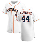 Houston Astros #44 Yordan Alvarez White Puhics Home 2020 Authentic Player Jersey