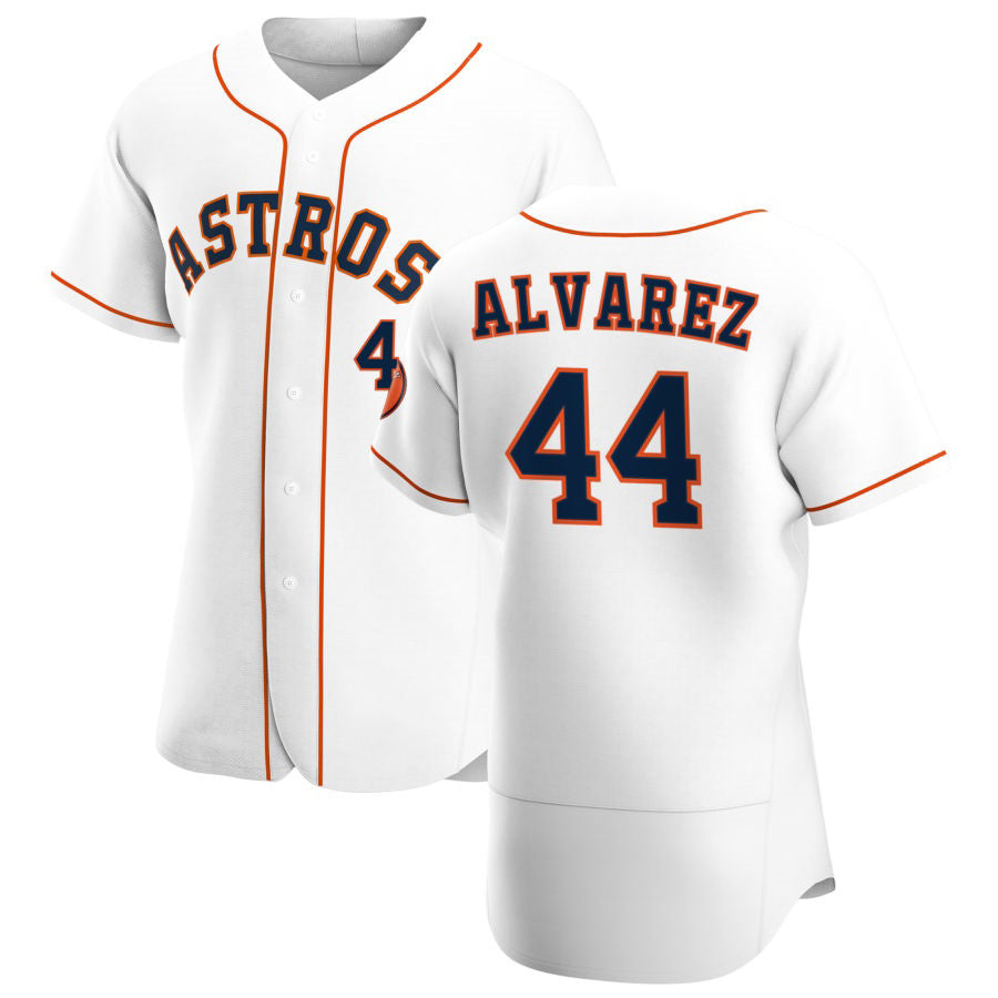 Houston Astros #44 Yordan Alvarez White Puhics Home 2020 Authentic Player Jersey