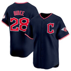Cleveland Guardians #28 Tanner Bibee Navy Puhics 2025 Alternate Limited Stitched Jersey