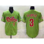 Philadelphia Phillies #3 Bryce Harper Light Green Puhics Phanatic Limited Stitched Jersey