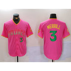 San Diego Padres #3 Jackson Merrill Pink Puhics Player Number Fashion Jersey 2