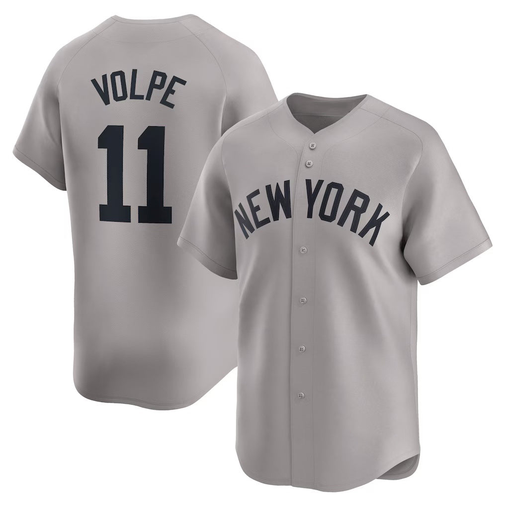 New York Yankees #11 Anthony Volpe Gray Puhics Away Limited Player Jersey