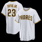 San Diego Padres #23 Fernando Tatis Jr. White Puhics Home Replica Player Jersey