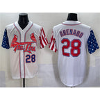 St. Louis Cardinals #28 Nolan Arenado White Puhics Independence Day Vapor Premier Limited Stitched Jersey