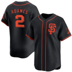 San Francisco Giants #2 Willy Adames Black Puhics 2024 Black Alternate Limited Stitched Jersey
