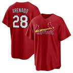 St. Louis Cardinals #28 Nolan Arenado Red Puhics Alternate Official Replica Player Jersey