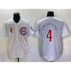 Chicago Cubs #4 Pete Crow-Armstrong White Puhics Pinstripe 2nd Alternate Limited Stitched Jersey