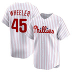 Philadelphia Phillies #45 Zack Wheeler White Puhics Home Limited Player Jersey