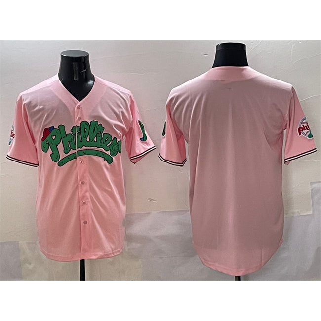 Philadelphia Phillies Blank Pink Puhics Phanatic Limited Stitched Jersey