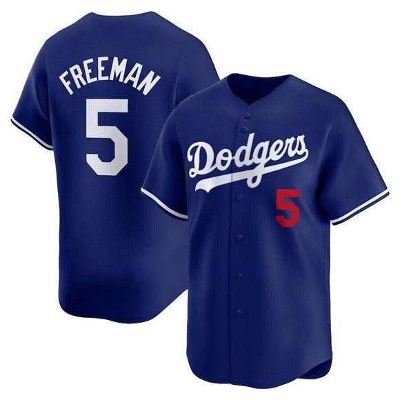Los Angeles Dodgers #5 Freddie Freeman Royal Puhics Limited Stitched Jersey 2