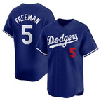 Los Angeles Dodgers #5 Freddie Freeman Royal Puhics Limited Stitched Jersey 2