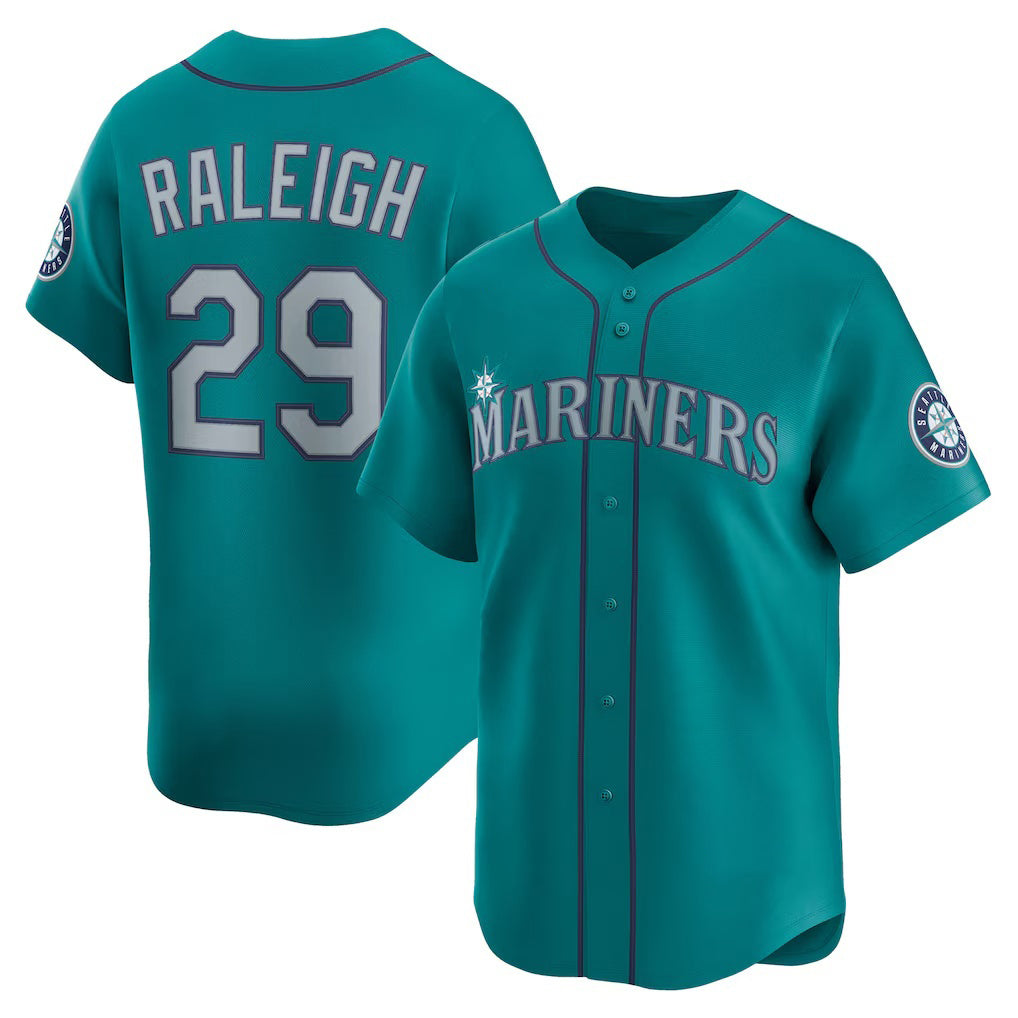 Seattle Mariners #29 Cal Raleigh Teal Puhics Alternate Limited Jersey