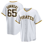 Pittsburgh Pirates #65 Jack Suwinski White Puhics Home Replica Jersey