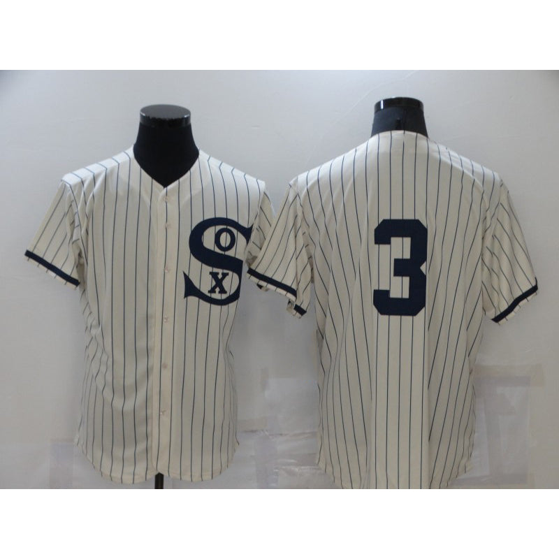 Chicago White Sox #3 Harold Baines 2021 Cream Puhics Navy Field of Dreams Flex Base Stitched Jersey