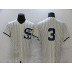 Chicago White Sox #3 Harold Baines 2021 Cream Puhics Navy Field of Dreams Flex Base Stitched Jersey