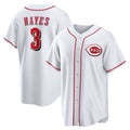 Cincinnati Reds #3 Ke'Bryan Hayes White Puhics Home Replica Jersey