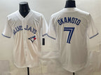 Toronto Blue Jays #7 Kazuma Okamoto White Puhics 2025 Cool Base Stitched Jersey