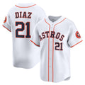 Houston Astros #21 Yainer Diaz White Puhics Home Limited Player Jersey