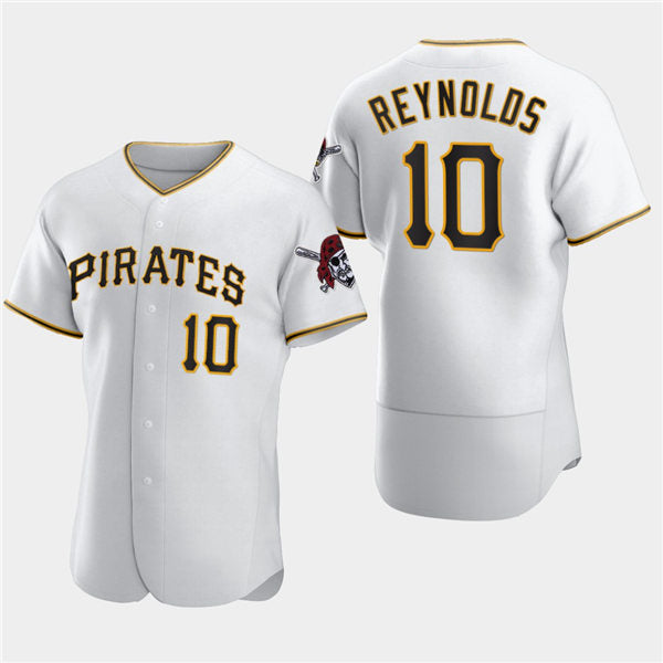 Pittsburgh Pirates #10 Bryan Reynolds White Puhics Home Flex Base Jersey