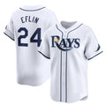 Tampa Bay Rays #24 Zach Eflin White Puhics Home Limited Stitched Jersey