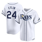 Tampa Bay Rays #24 Zach Eflin White Puhics Home Limited Stitched Jersey