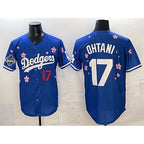Los Angeles Dodgers #17 Shohei Ohtani Royal Puhics 2025 World Series Champions Patch Tokyo Series Limited Stitched Jersey