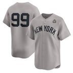 New York Yankees #99 Aaron Judge Gray Puhics 2024 World Series Limited Stitched Jersey