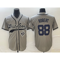 Chicago White Sox #88 Luis Robert Grey Puhics Cool Base Stitched Jersey