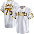 San Diego Padres #75 Robert Suarez White Puhics 2024 Home Limited Stitched Jersey