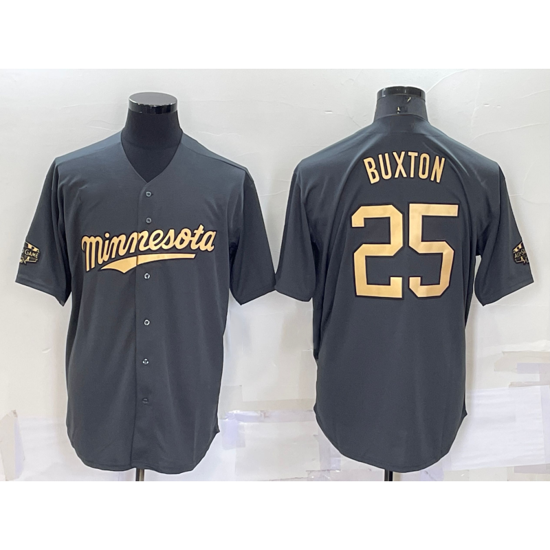 Minnesota Twins #25 Byron Buxton Grey Puhics 2022 All Star Stitched Cool Base Jersey