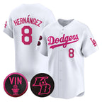 Los Angeles Dodgers #8 Enrique Hern¨¢ndez White Puhics 2026 Mother¡¯s Day Vapor Premier Limited Stitched Jersey