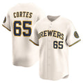 Milwaukee Brewers #65 Nestor Cortes Cream Puhics Home Limited Player Jersey