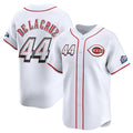 Cincinnati Reds #44 Elly De La Cruz White Puhics 2025 Speedway Classic Home Limited Stitched Jersey