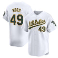 Oakland Athletics #49 Ryan Noda White Puhics Home Limited Stitched Jersey