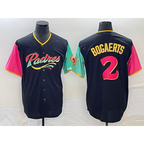 San Diego Padres #2 Xander Bogaerts 2022 Black Puhics City Connect Cool Base Stitched Jersey