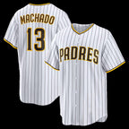 San Diego Padres #13 Manny Machado White Puhics Home Replica Player Jersey 2