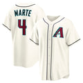 Arizona Diamondbacks #4 Ketel Marte Cream Puhics Home Replica Jersey