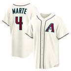 Arizona Diamondbacks #4 Ketel Marte Cream Puhics Home Replica Jersey