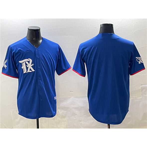 Texas Rangers Blank Royal Puhics City Connect Stitched Jersey