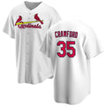 St. Louis Cardinals #35 Brandon Crawford White Puhics Cool Base Stitched Jersey