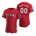 Custom Texas Rangers Scarlet Puhics Stitched Flex Base Jersey