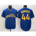 Seattle Mariners #44 Julio Rodriguez Blue Puhics 2023 City Connect Cool Base Stitched Jersey