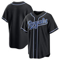 Kansas City Royals Blank Black Puhics Out Stitched Jersey
