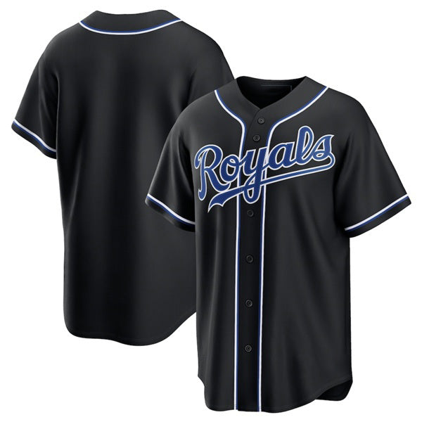 Kansas City Royals Blank Black Puhics Out Stitched Jersey