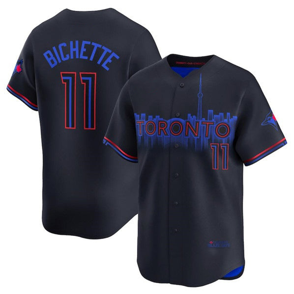 Toronto Blue Jays #11 Bo Bichette Black Puhics 2024 City Connect Limited Stitched Jersey
