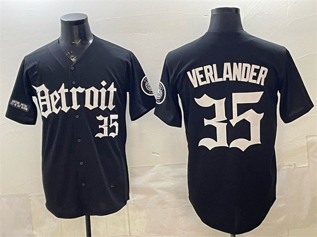 Detroit Tigers #35 Justin Verlander 2026 Black Puhics 'Motor Gothic Edition' Vapor Premier Limited Stitched Jersey